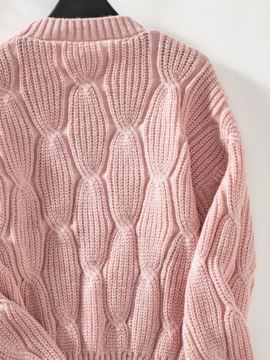 Round Neck Dropped Shoulder Sweater - Image 12