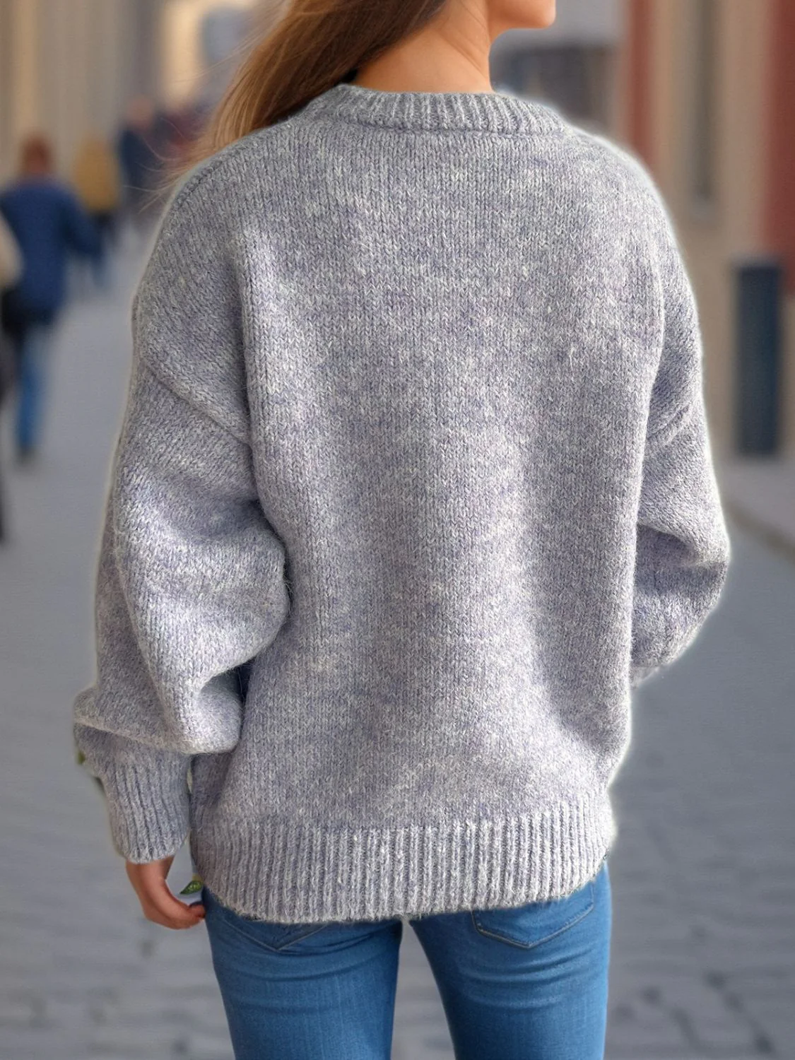 Round Neck Long Sleeve Sweater - Image 24