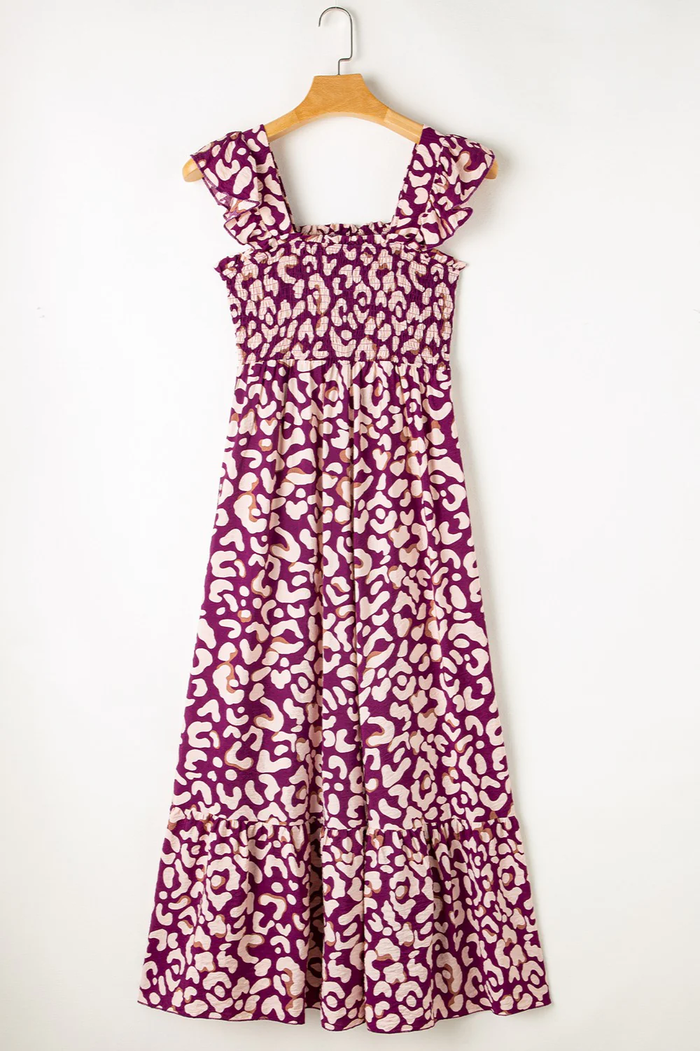 Ruffled Printed Wide Strap Dress - Image 10