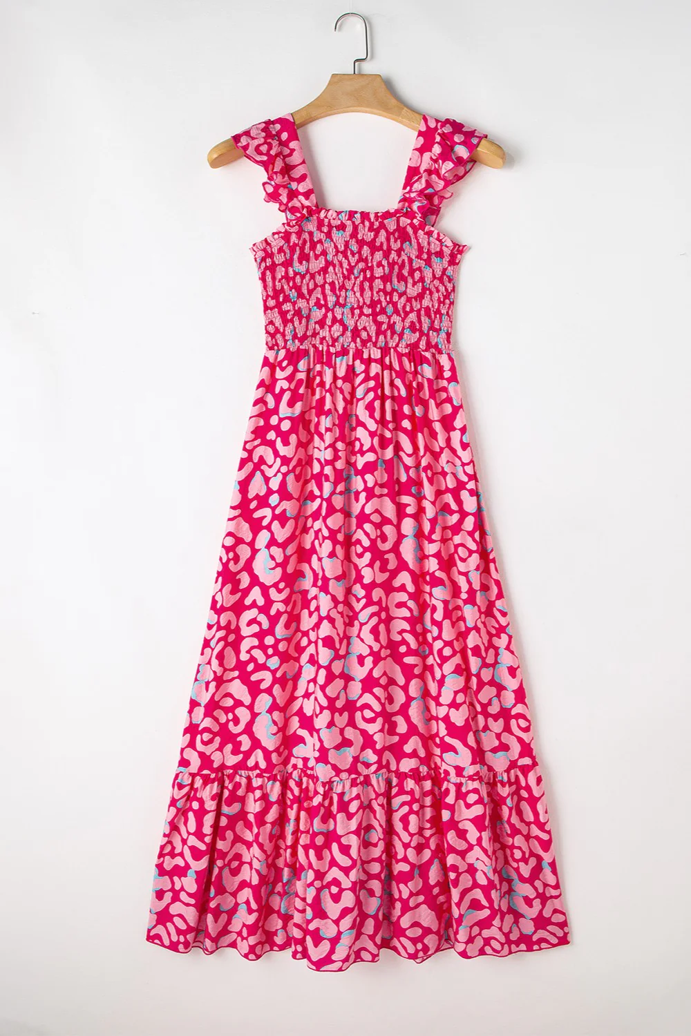 Ruffled Printed Wide Strap Dress - Image 3