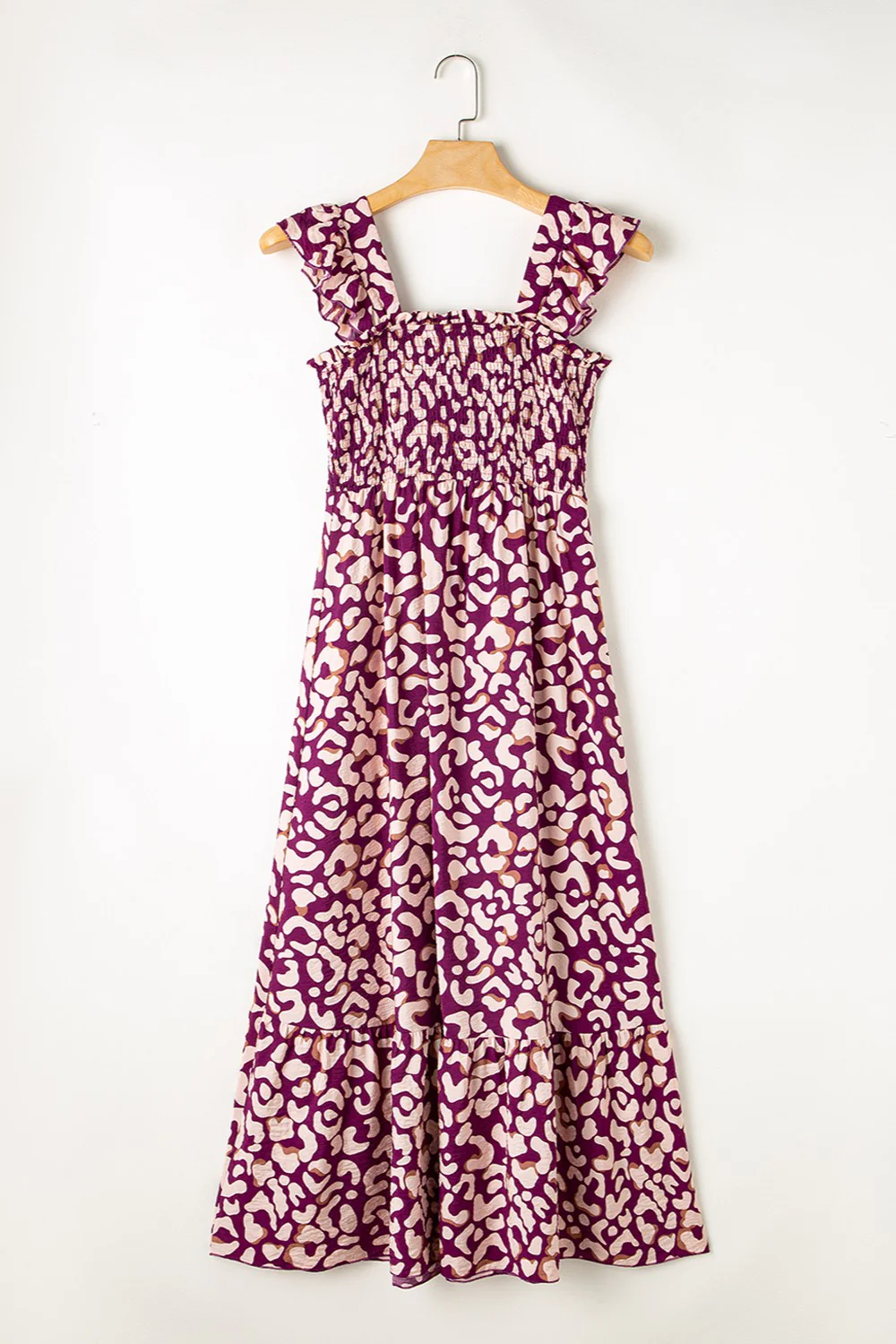 Ruffled Printed Wide Strap Dress - Image 9