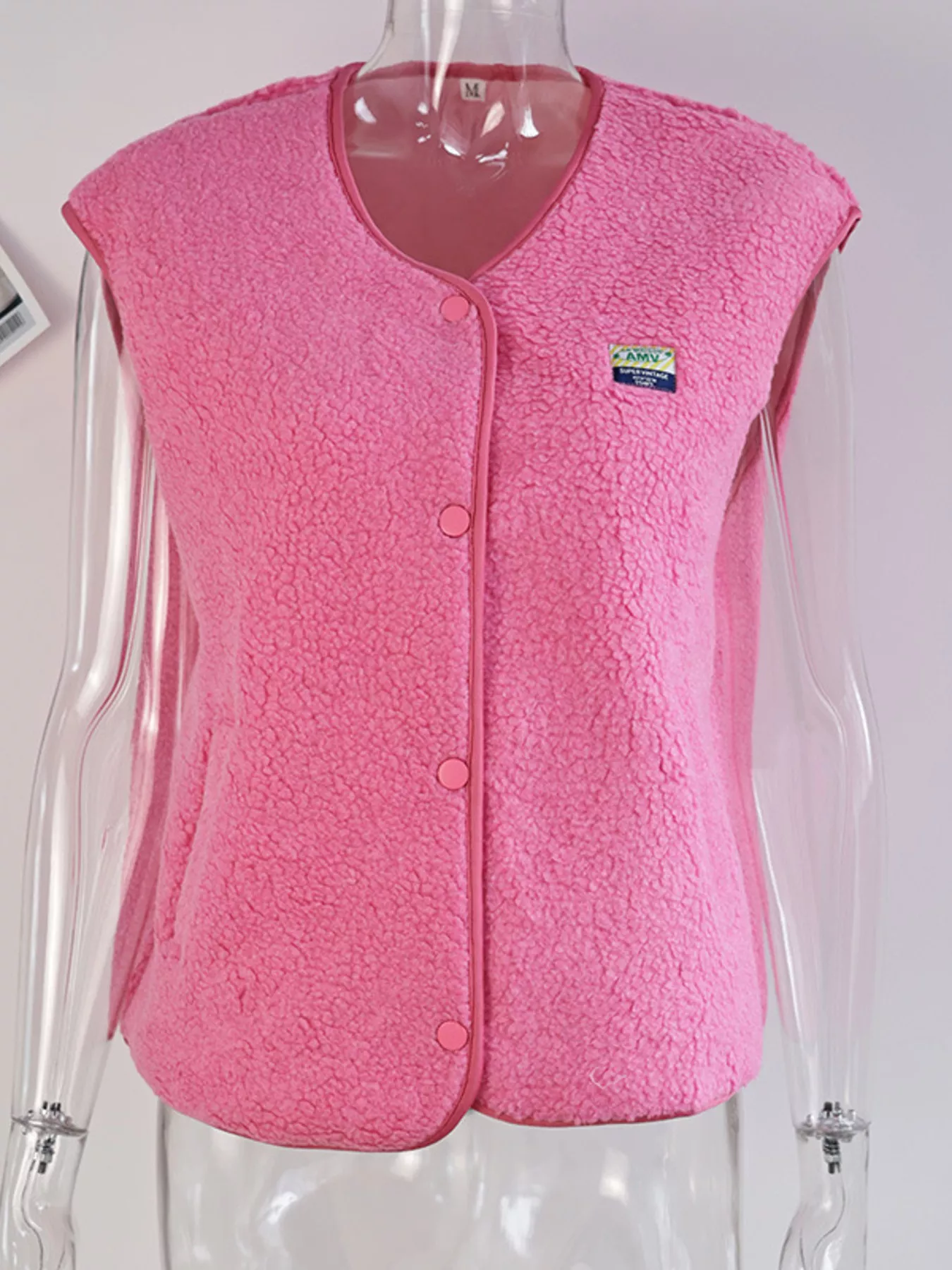 Snap Down Sherpa Vest Coat - Image 15