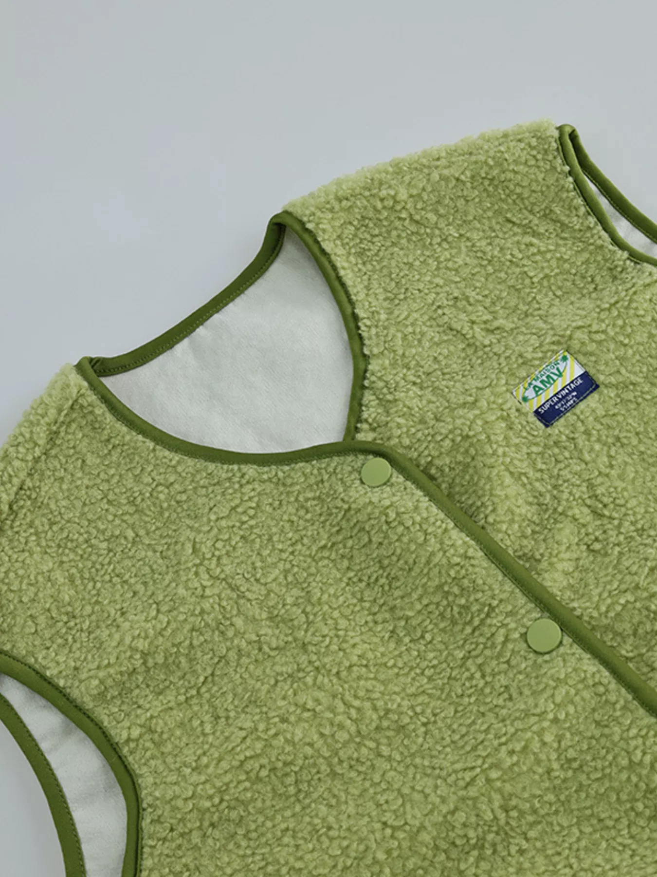 Snap Down Sherpa Vest Coat - Image 3