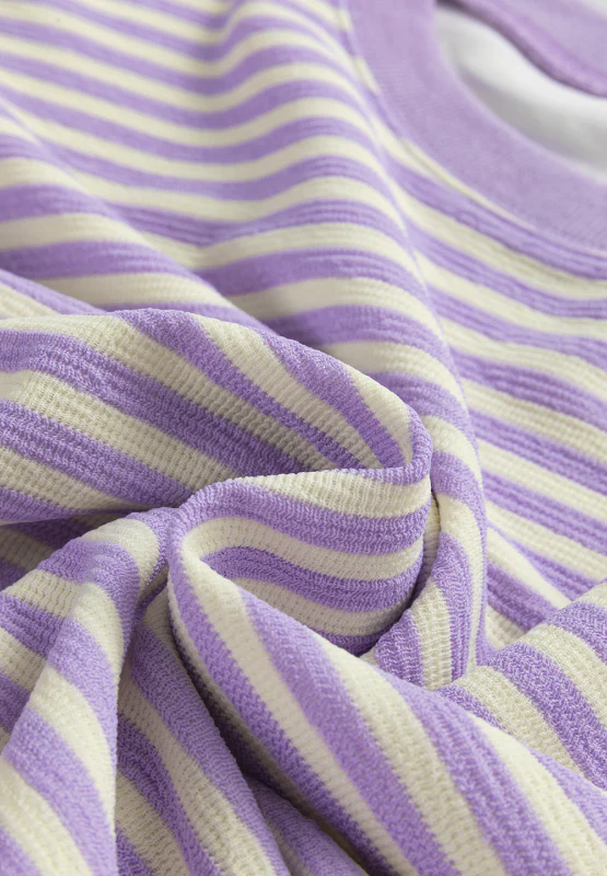 Striped Round Neck Long Sleeve Sweatshirt - Image 14