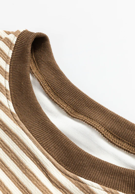 Striped Round Neck Long Sleeve Sweatshirt - Image 20