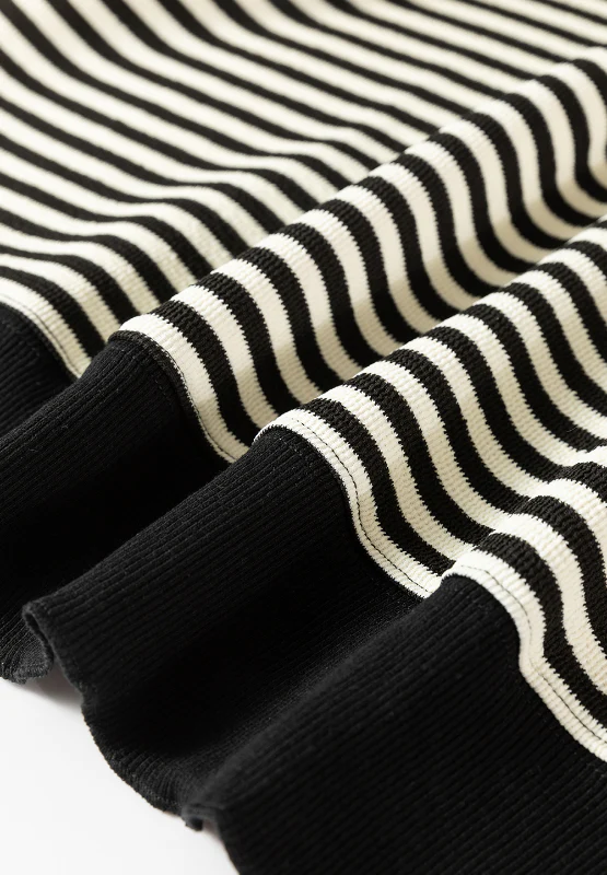 Striped Round Neck Long Sleeve Sweatshirt - Image 26