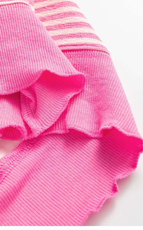 Striped Round Neck Long Sleeve Sweatshirt - Image 6