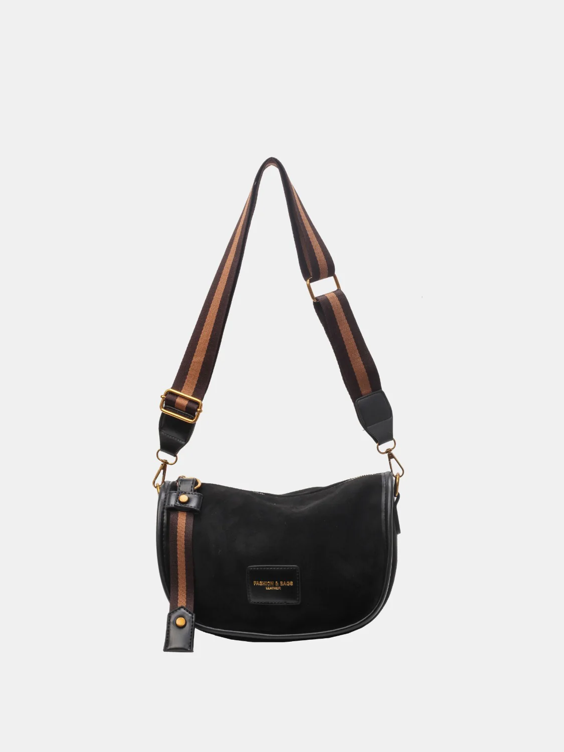 Suede Adjustable Strap Shoulder Bag - Image 14