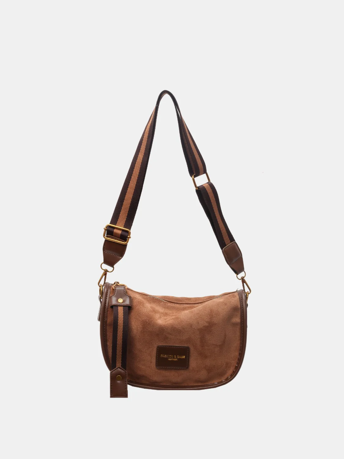 Suede Adjustable Strap Shoulder Bag - Image 18