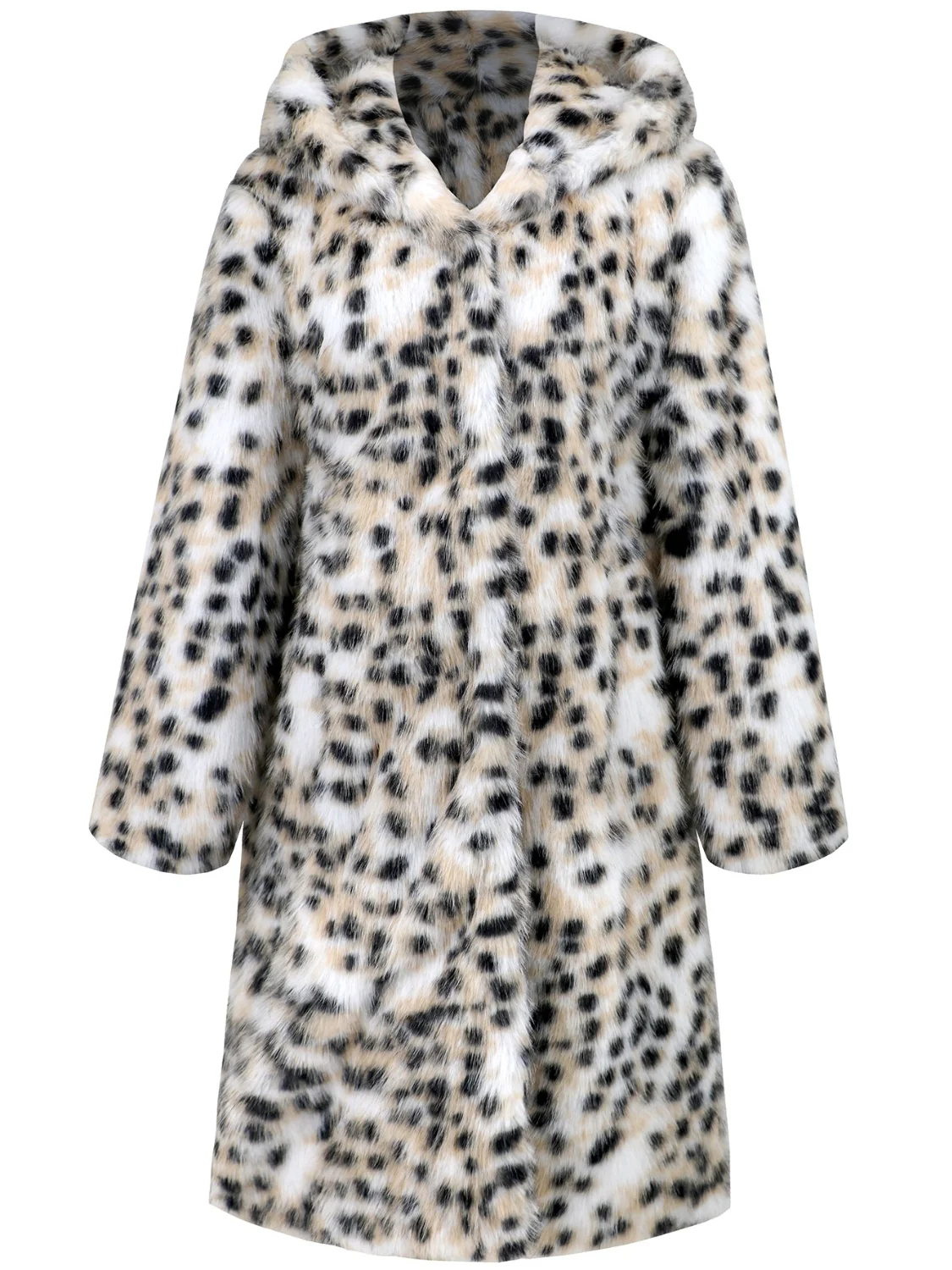 Thermal Leopard Faux Fur Hooded Outerwear - Image 7