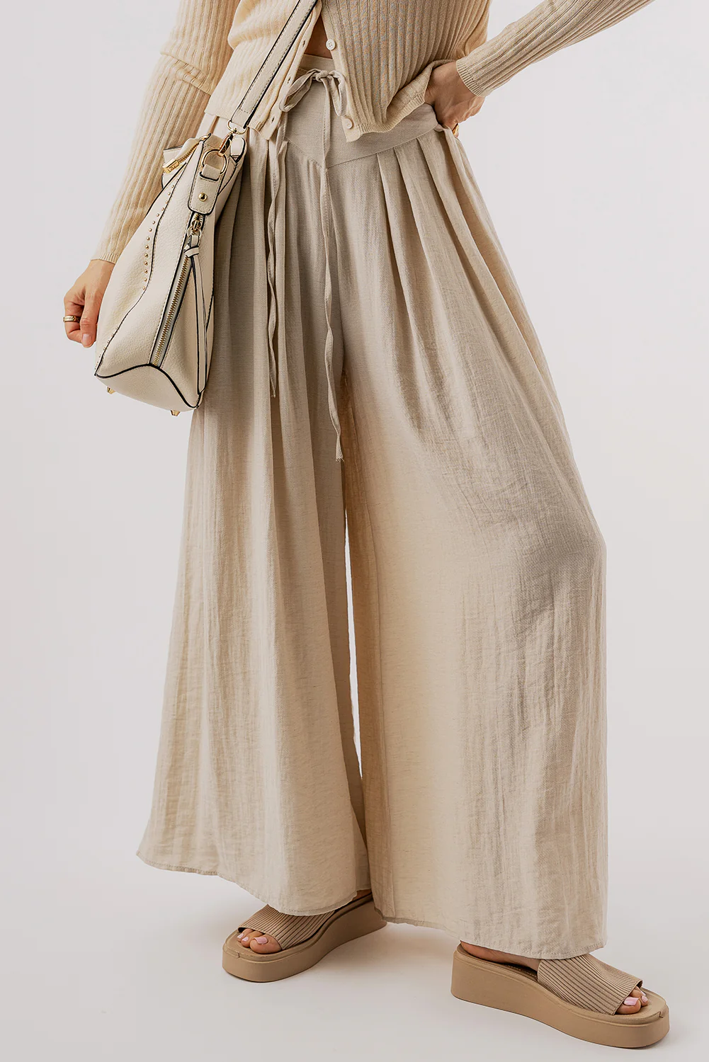 Tied Wide Leg Pants - Image 3