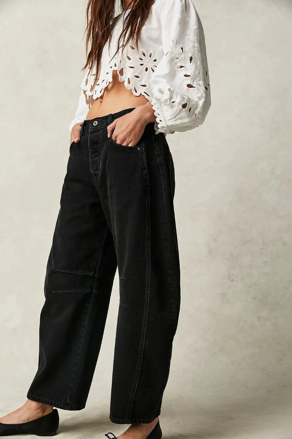 Wide Leg Jeans with Pockets - Image 8