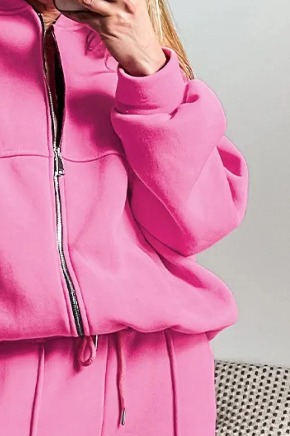 Zip Up Long Sleeve Top and Pants Set - Image 6